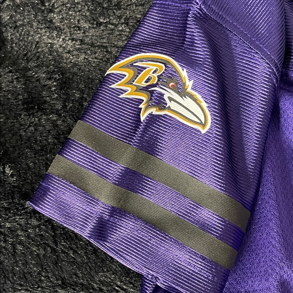 Baltimore Ravens Kids 3T Purple Jersey with Gold Number 8 - Picture 5 of 9
